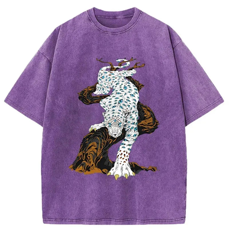 Washed Japanese Tiger T-Shirt for Men