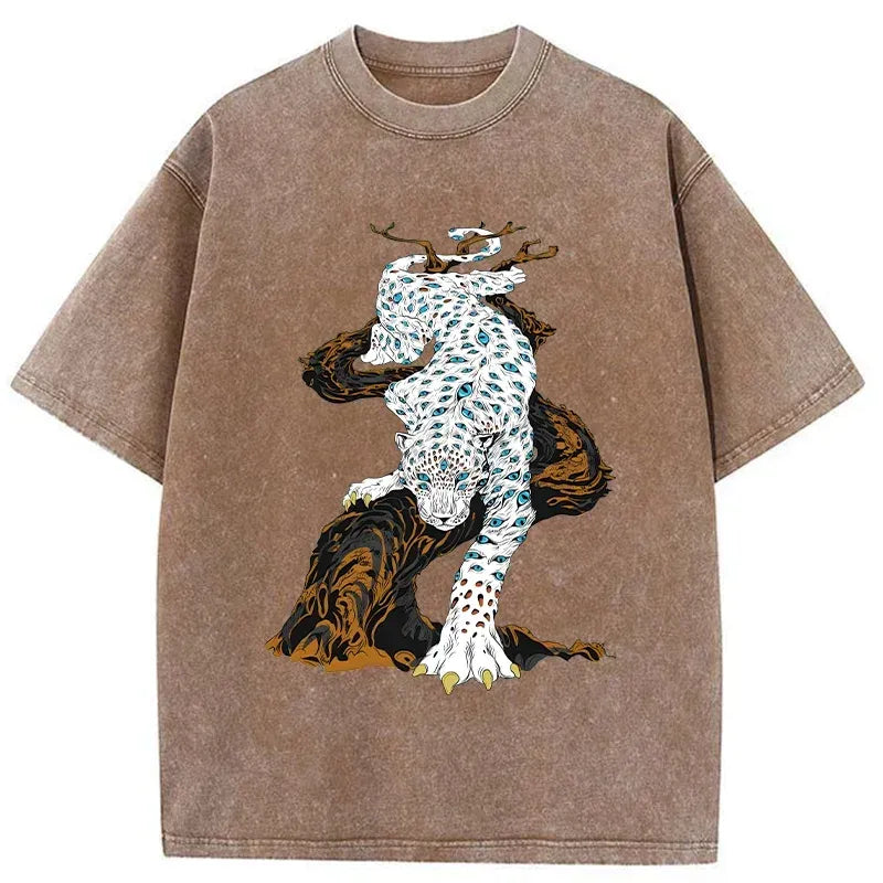 Washed Japanese Tiger T-Shirt for Men