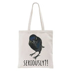 Raven Design Tote Bag for Street Style