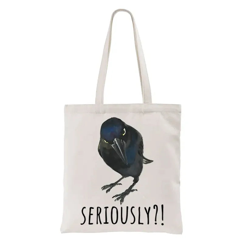 Raven Design Tote Bag for Street Style