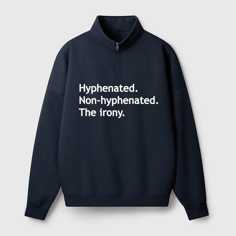 Funny Japanese Half Zip Sweatshirt for Daily Wear