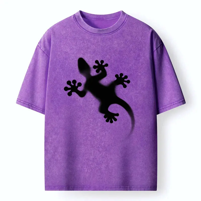 Kyoto-Lion Gecko Silhouette Washed T-Shirt