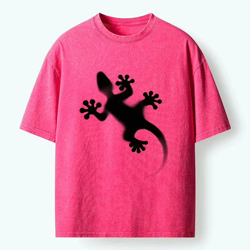 Kyoto-Lion Gecko Silhouette Washed T-Shirt