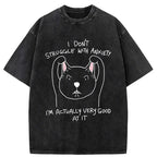 Trendy Japanese cat shirt for vacation