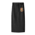 Kyoto-Lion Colorful Patterned Fish Washed Terry Skirt