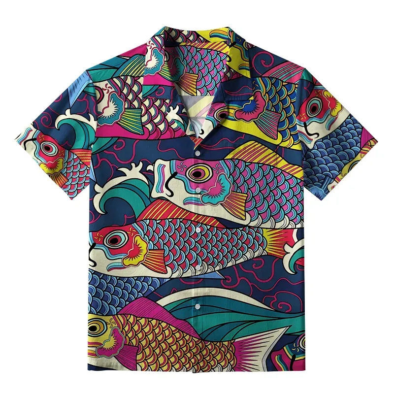 Unisex Koinobori Shirt for Tropical Party
