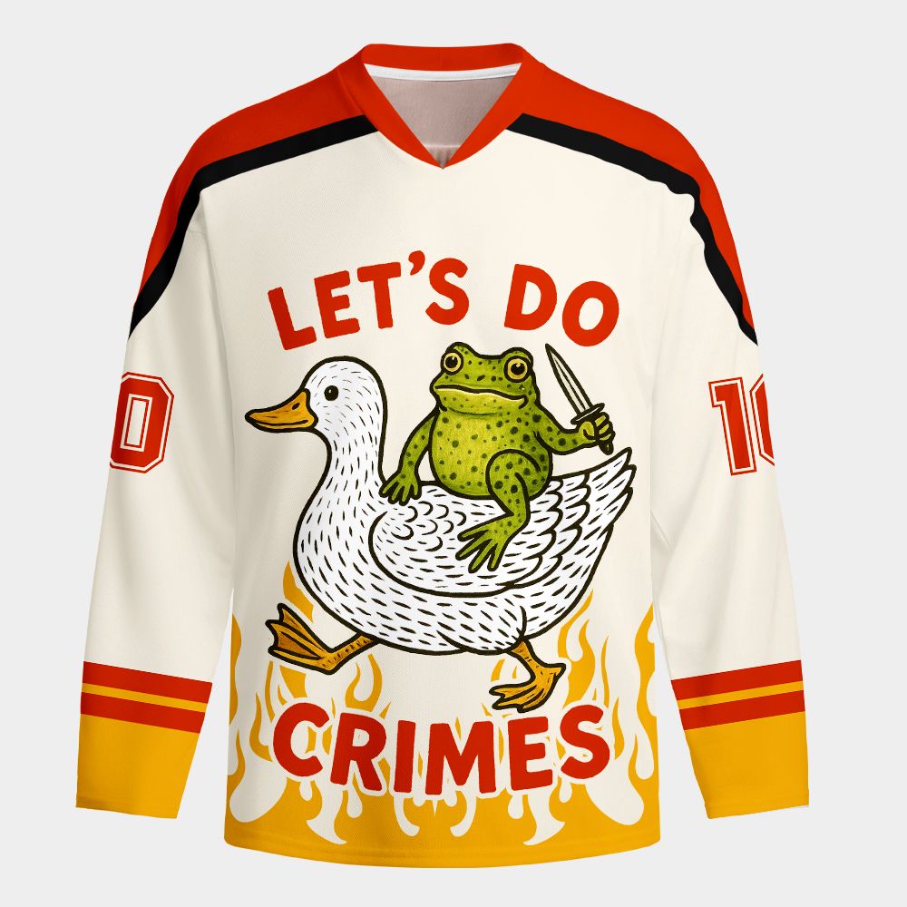 Kyoto-Lion Let's Do Crimes Long-Sleeve Hockey Jersey