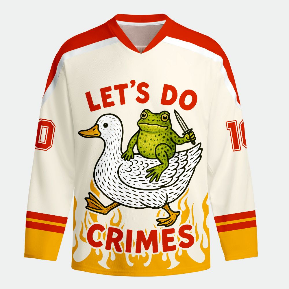 Kyoto-Lion Let's Do Crimes Long-Sleeve Hockey Jersey