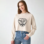 Kyoto-Lion Washed Crop Sweatshirt Gift for Her
