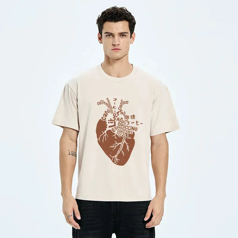 japanese vintage washed t-shirt for street style