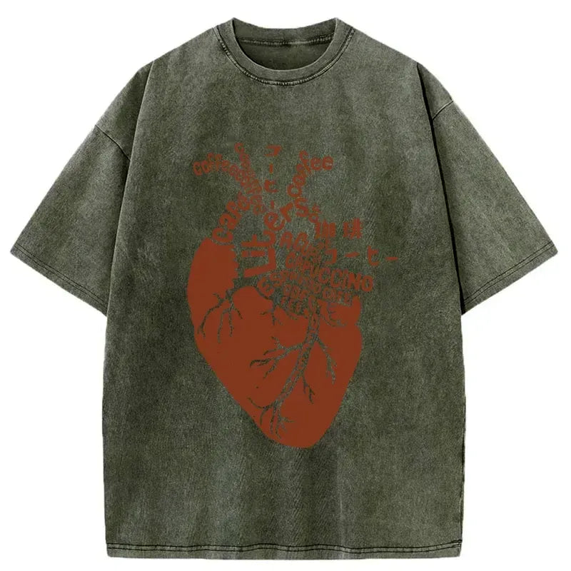 japanese vintage washed t-shirt for street style