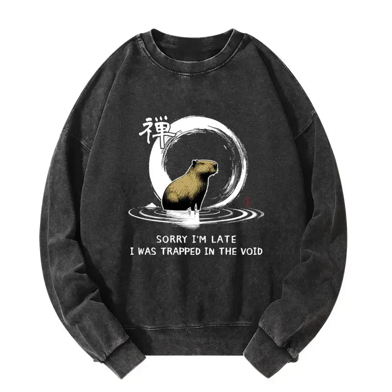 Japanese Zen Capybara Sweatshirt Free Shipping