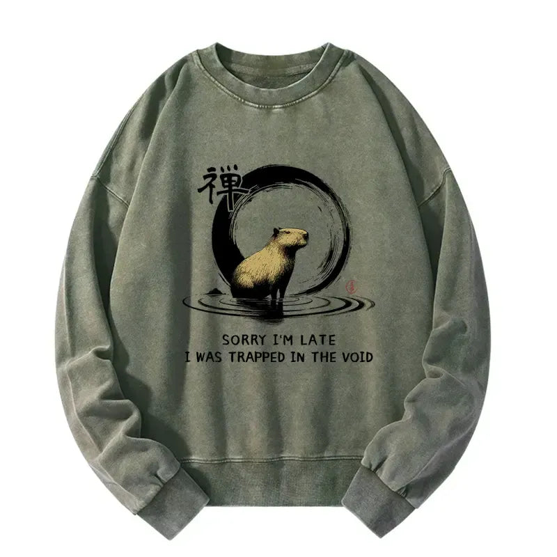 Japanese Zen Capybara Sweatshirt Free Shipping