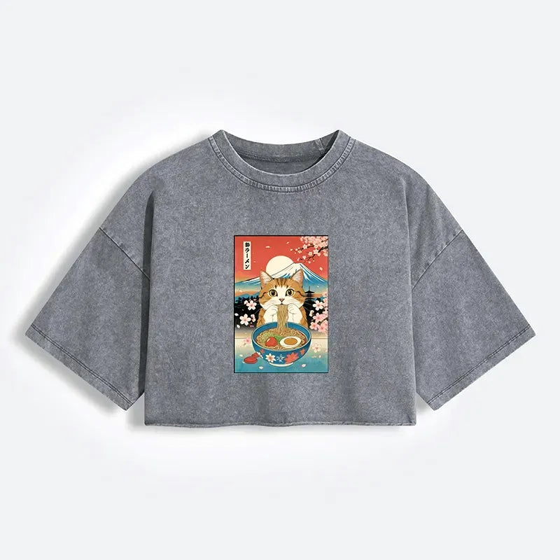 washed crop top for summer