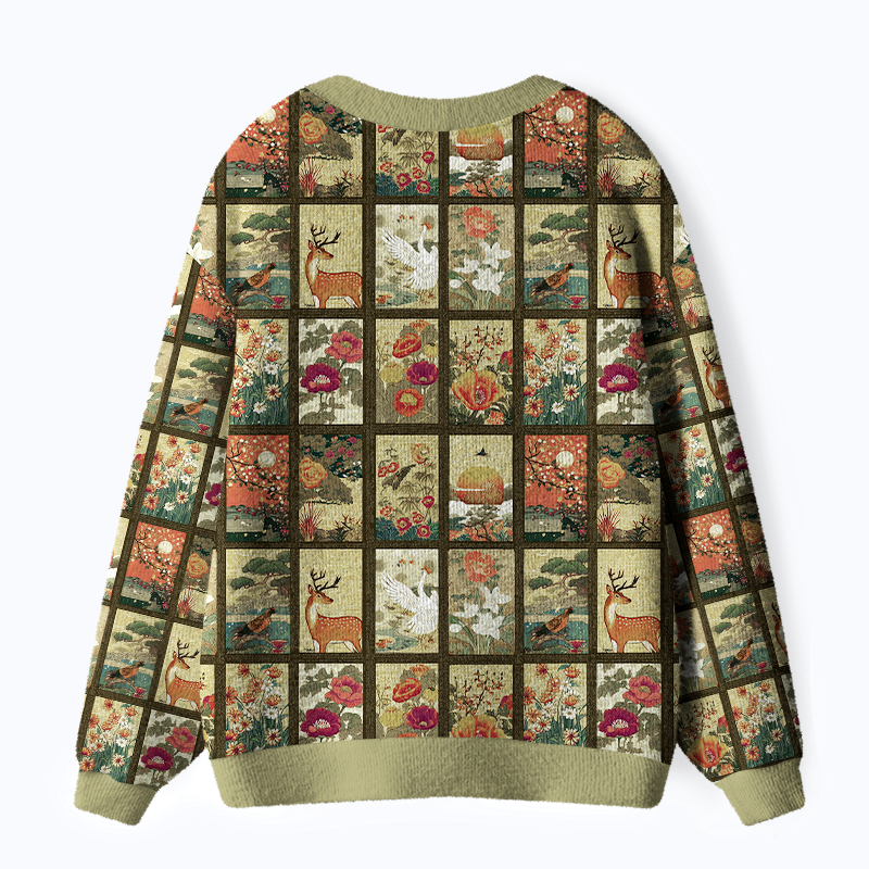 Kyoto Lion Ukiyo-e Cardigan for Summer Vacation