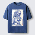 japanese ink painting lion t-shirt