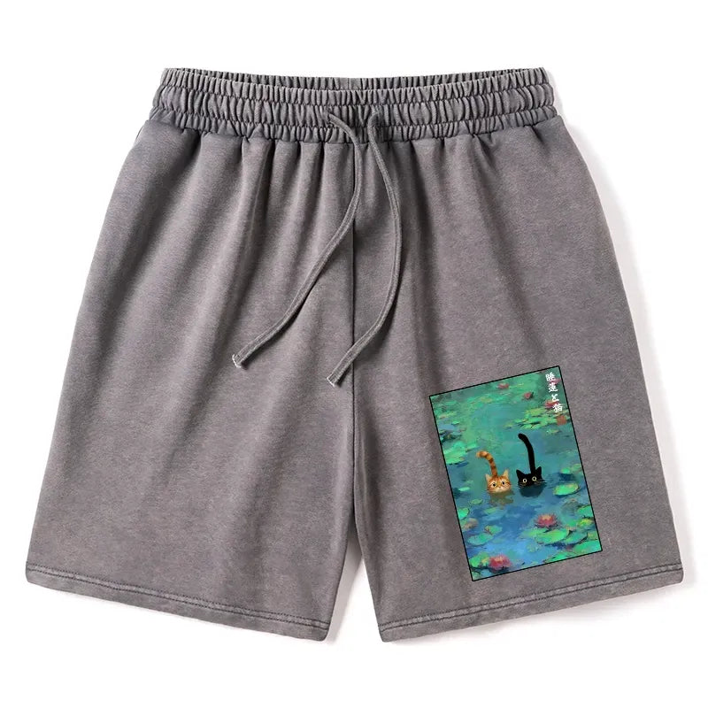 Kyoto-Lion Cat Shorts for Vacation