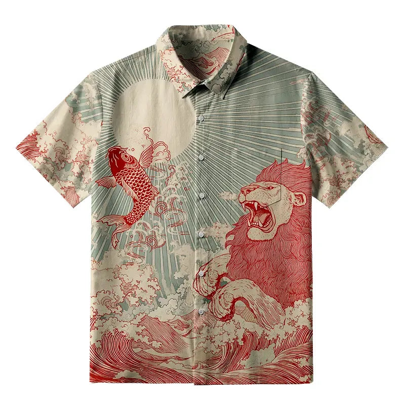 Kyoto lion shirt on sale for men