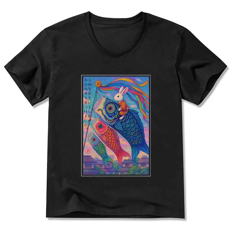 Kyoto-Lion Classic V-Neck Vintage Style Gift Idea