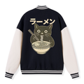 Comfortable Black Cat Eating Ramen Jacket