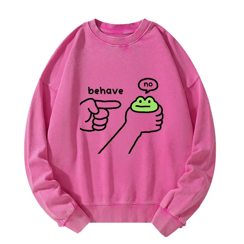 Kyoto-Lion Dishonest Frog Washed Sweatshirt