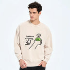 dishonest frog washed sweatshirt with free shipping