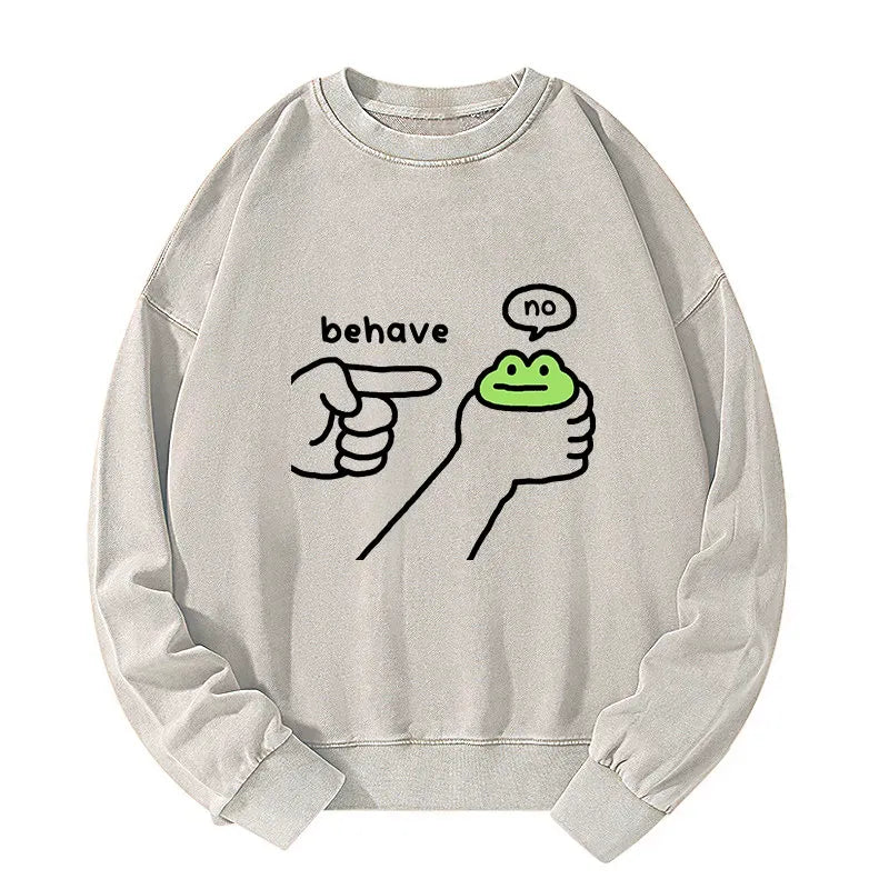 Kyoto-Lion Dishonest Frog Washed Sweatshirt