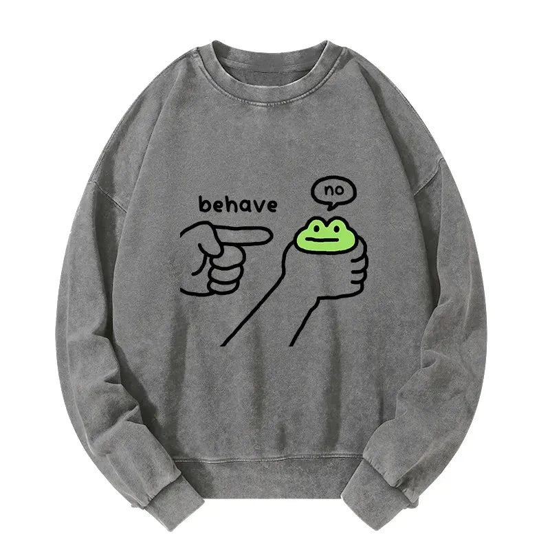 Kyoto-Lion Dishonest Frog Washed Sweatshirt