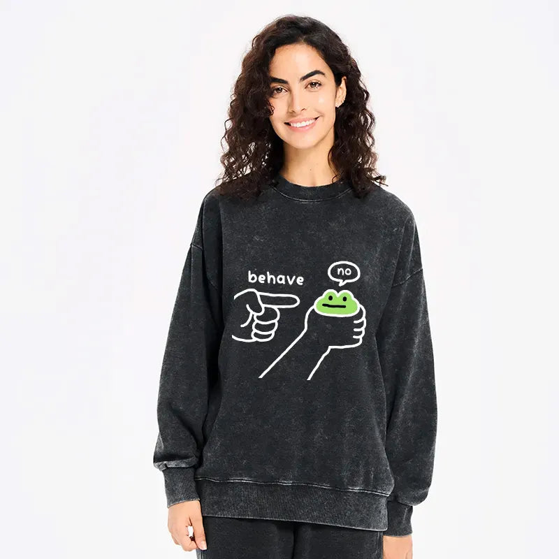 Kyoto-Lion Dishonest Frog Washed Sweatshirt