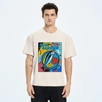 Kyoto-Lion Memphis Style Sardine Washed T-Shirt