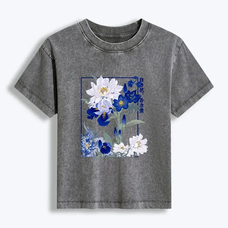 Kyoto-Lion Blossoms Of The Firmament Women's Washed T-shirt