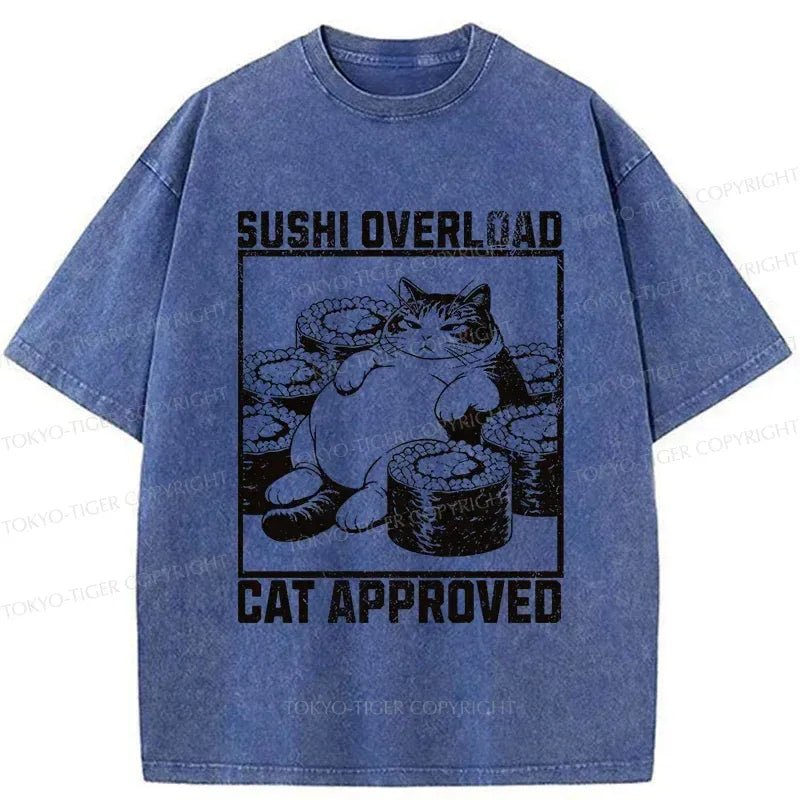 Japanese Fat Cat Sushi T-Shirt for Summer