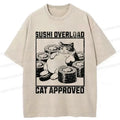Kyoto-Lion Fat Cat And Sushi Washed T-Shirt