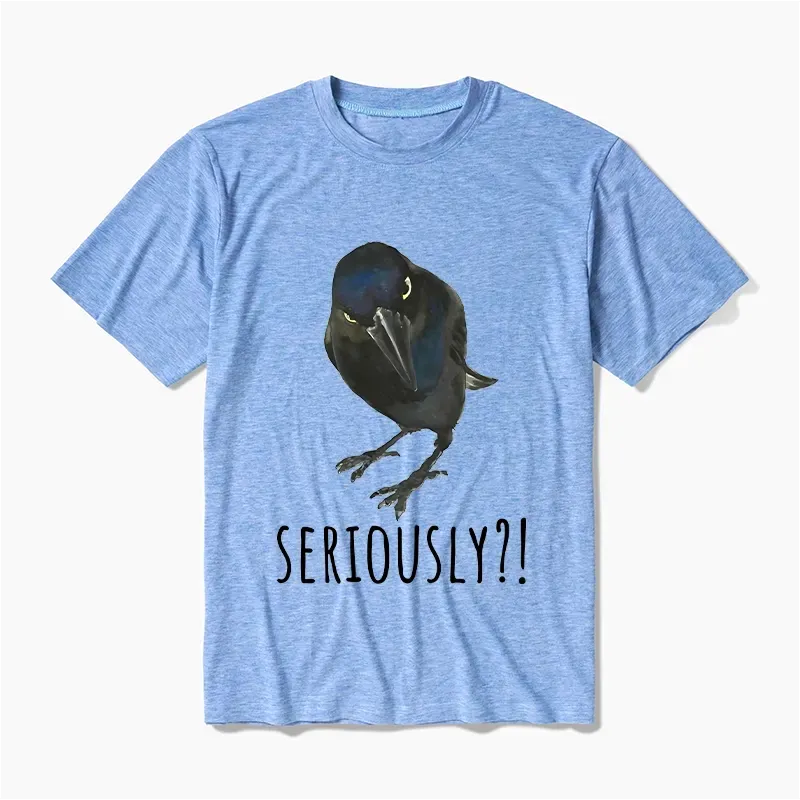 Kyoto-Lion Raven's Question Cotton Blend T-Shirt