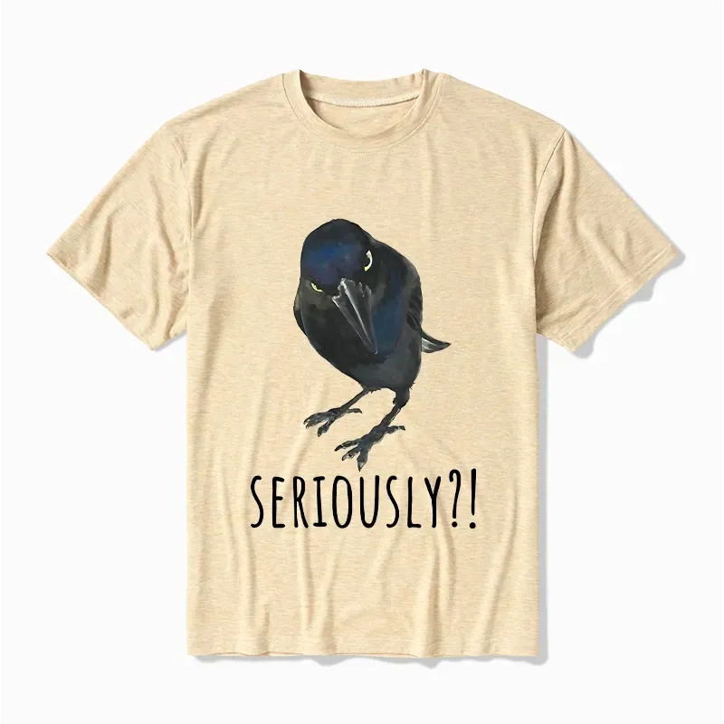 Kyoto-Lion Raven's Question Cotton Blend T-Shirt