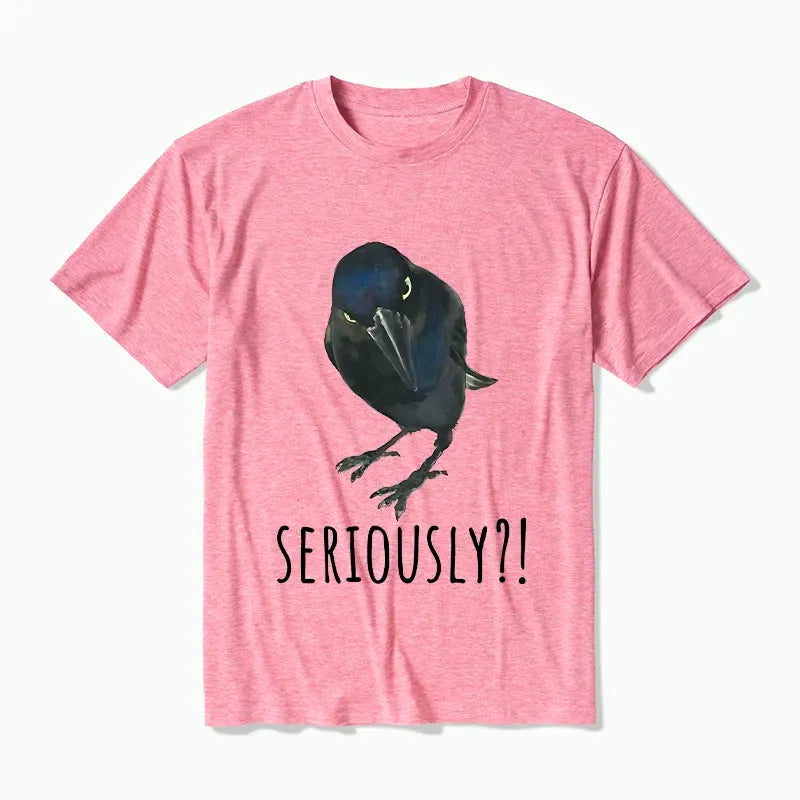 Japanese Raven T-Shirt for Streetwear