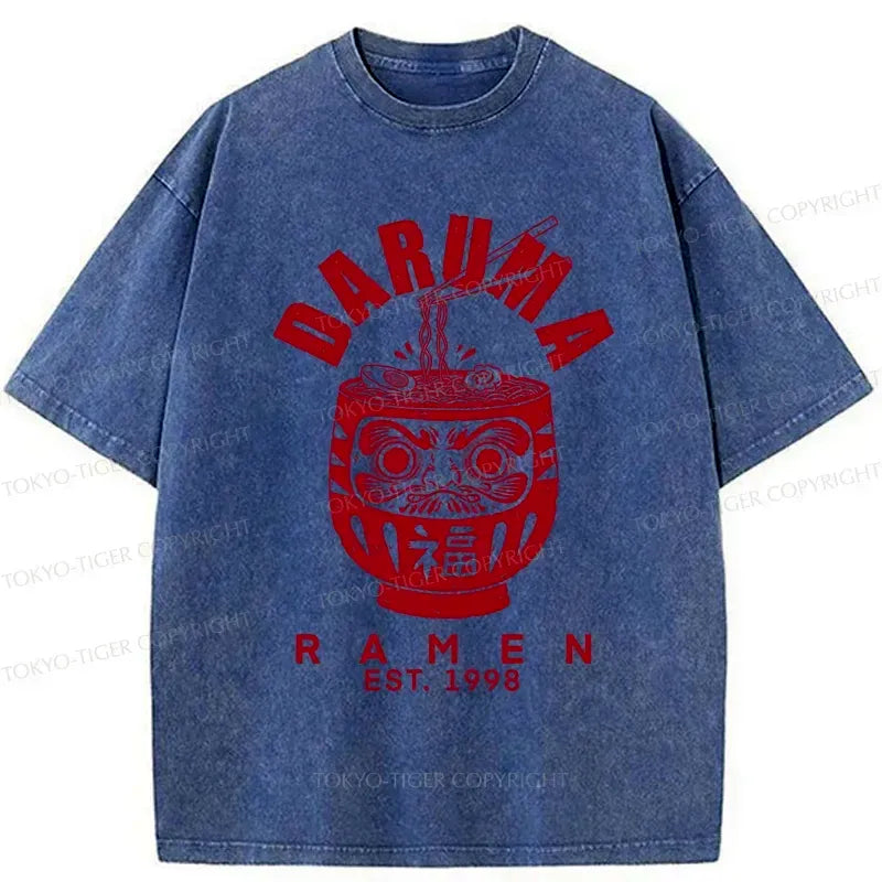 Kyoto-Lion Daruma Ramen Washed T-Shirt