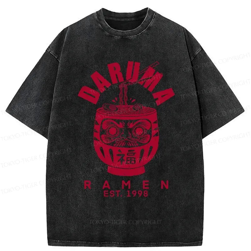 Kyoto-Lion Daruma Ramen Washed T-Shirt