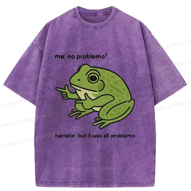 Kyoto-Lion Stupid Frog Meme Washed T-Shirt