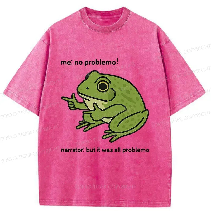 Kyoto-Lion Stupid Frog Meme Washed T-Shirt