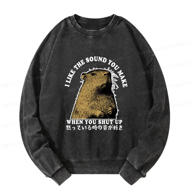 Japanese Kyoto Lion Washed Sweatshirt for Daily Wear