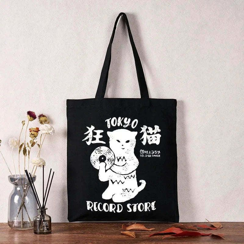 Japanese Cat Tote Bag for Daily Wear