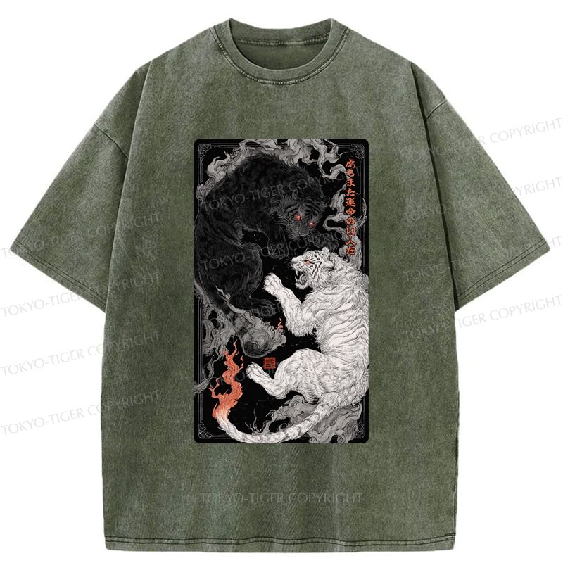 Kyoto-Lion Tigers Locked In An Epic Battle Washed T-Shirt