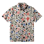 Vintage Ukiyo-e Button Up Shirt for Vacation