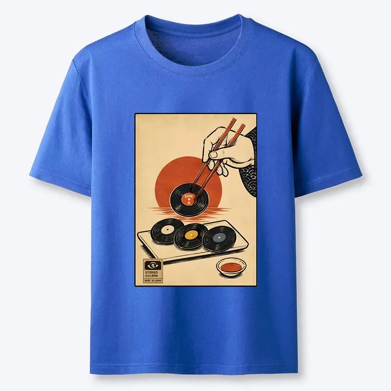Classic Cotton T-Shirt with Chopsticks