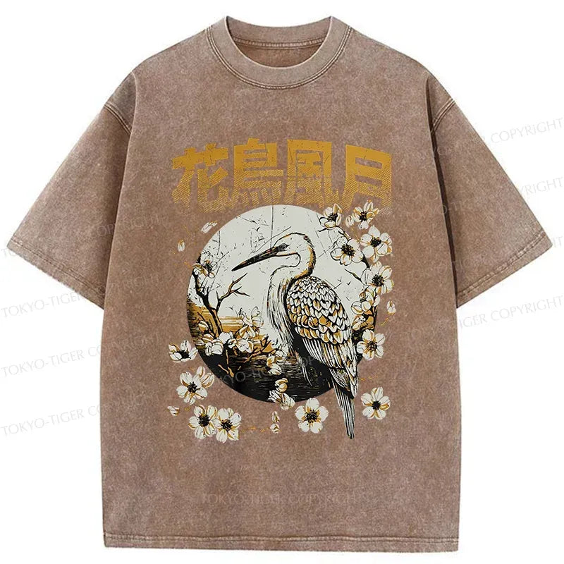Japanese vintage washed t-shirt for daily wear