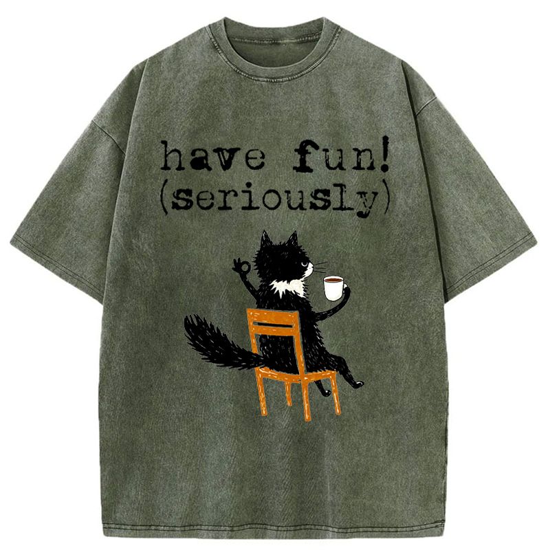 Funny Cat T-Shirt for Summer Vacation