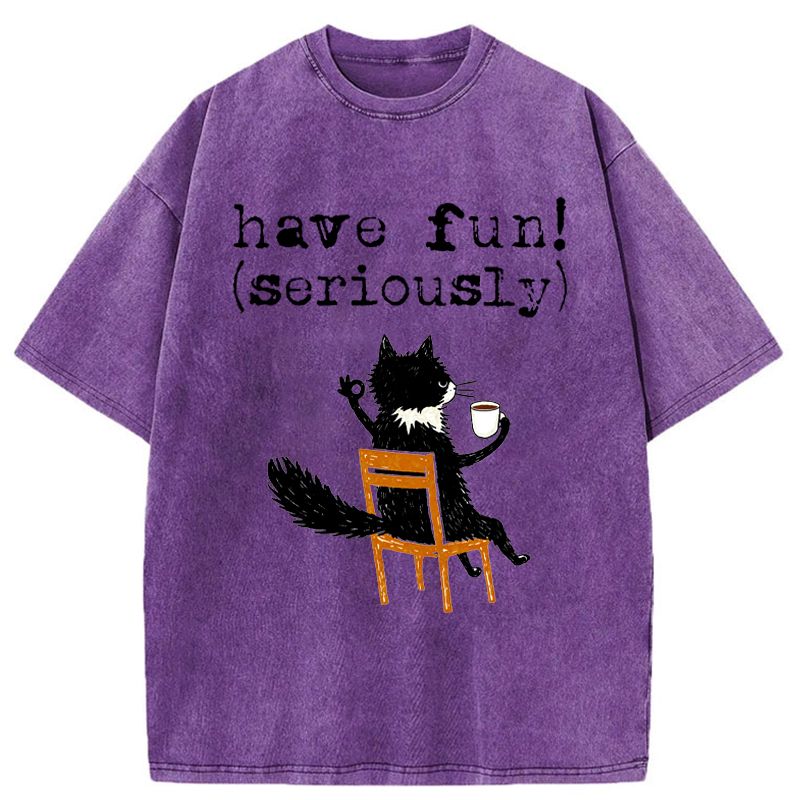 Funny Cat T-Shirt for Summer Vacation