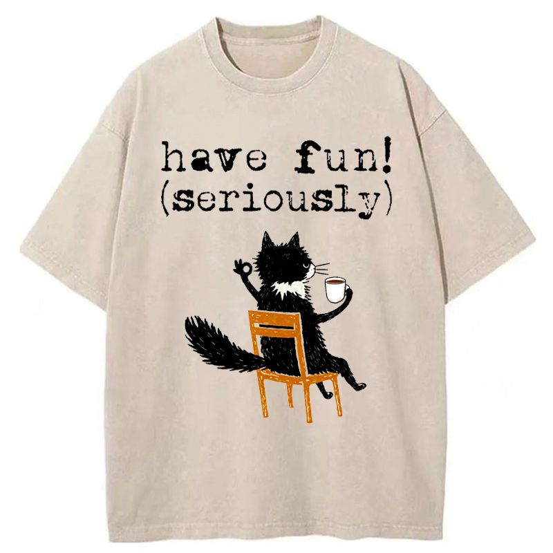Funny Cat T-Shirt for Summer Vacation