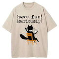 Funny Cat T-Shirt for Summer Vacation